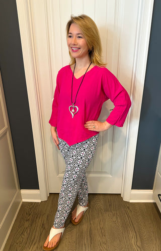 Oh My Gauze Lynn Blouse Fuchsia