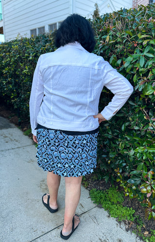 Tango Mango Stretch Linen Jacket White