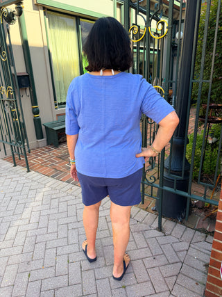 Escape by Habitat Slub Knit Navy Shorts