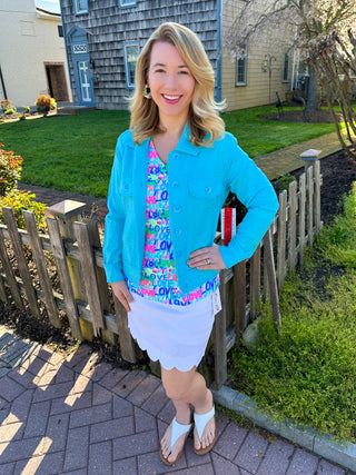 Bangladine by Lulu B White Scallop Skort