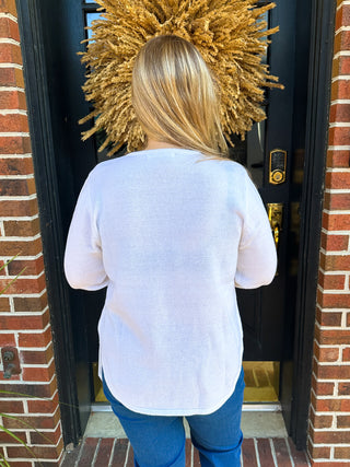 Lulu B White Salty Sweater