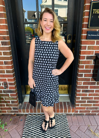 Beachtime by Lulu B Black Daisy Ruffle Bottom Dress Blooming Boutique Beachtime by Lulu B Black Daisy Ruffle Bottom Dress Blooming Boutique