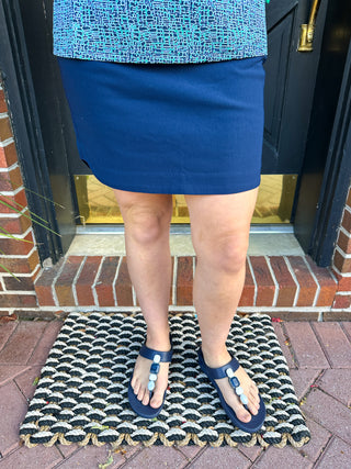 Lulu B Navy Pull on Skort