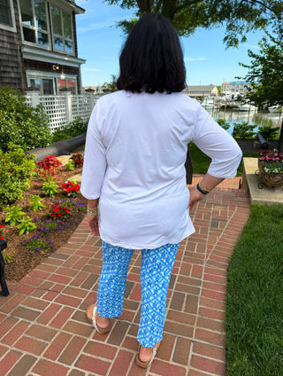 Lulu B White Button Tunic