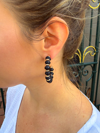 Chunky Black Hoop Earrings