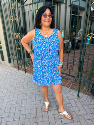 Beachtime by Lulu B Starfish Blues Cha Cha Dress