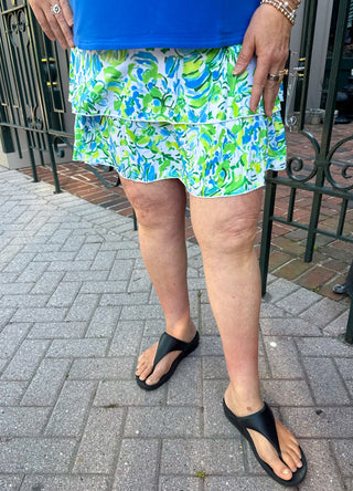 Tango Mango Seaside Garden Ruffle Skort