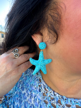 Turquoise Starfish Earrings
