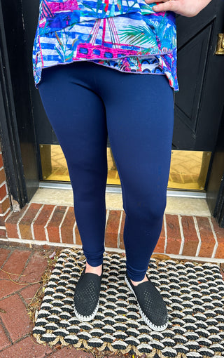 Lulu B Navy Island Leggings