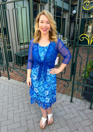 Tango Mango Blue Flower Lace Dress