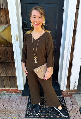 Oh My Gauze Paula Pant Espresso