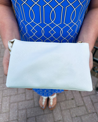 Riley Vegan Crossbody - White