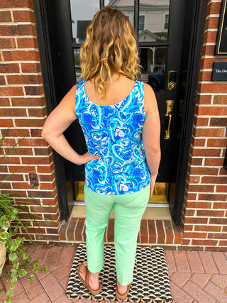 Lulu B Blue Hearts Basic Tank