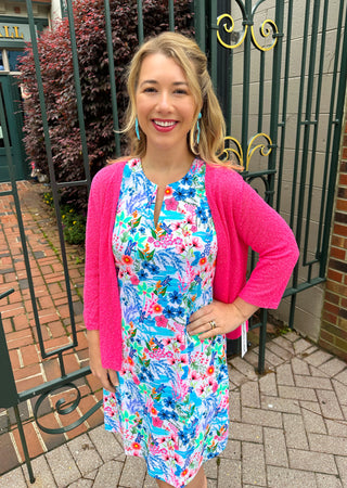 Lulu B Tropical Dragonfly UPF 50+ Open Cut Dress