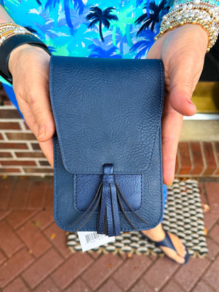 Harper Crossbody Bag Navy Shimmer