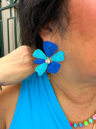 Turquoise Flower Earrings