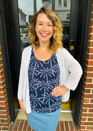 Lulu B White Lightweight Cardigan