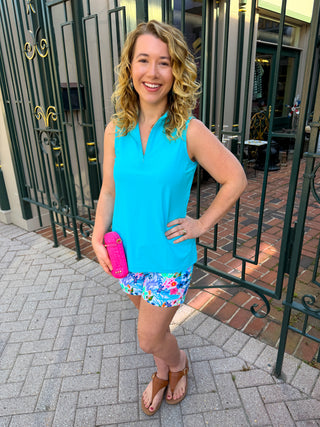 Lulu B Tropical Dragonfly Pocket Shorts