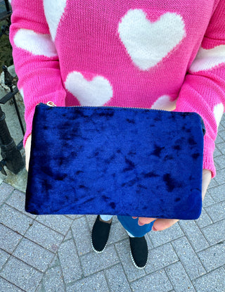 RILEY BAG VELVET NAVY