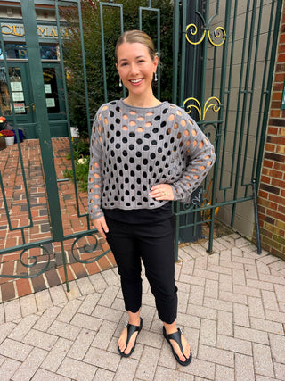 Olivia by Habitat Grey Open Weave Cotton Chic Topper