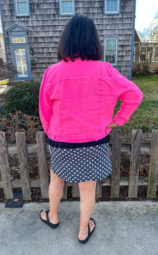 Beachtime by Lulu B Black Plaid 2-Pocket Skort