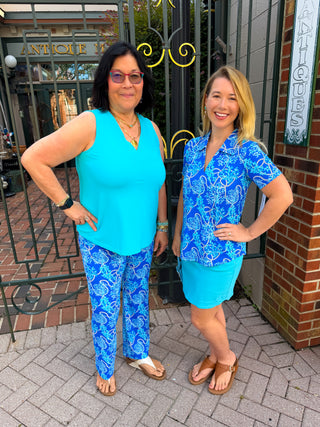 Bangladine by Lulu B Clear Turquoise Skort