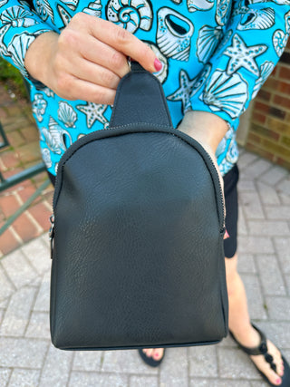 Ellen Sling Bag with Removable Guitar Strap-Black