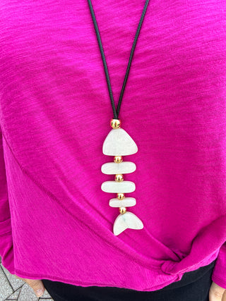 Glitter Fish Necklace and Earring Set