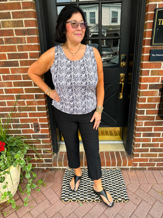 Lulu B Black Chevron Basic Tank