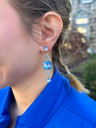 Blue Crystal Earrings