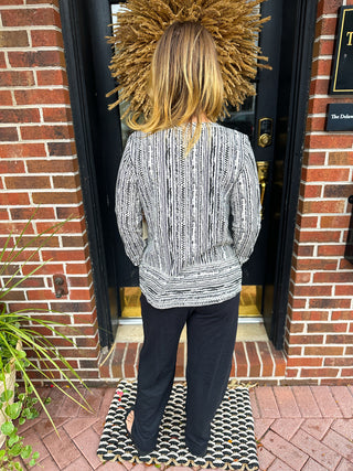 Escape by Habitat Ivory Woodblock Step Hem Boxy Tee