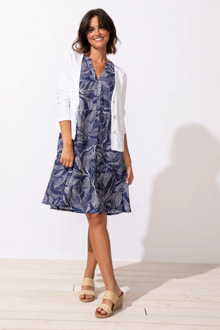 Escape by Habitat Regatta Navy Leaves Paradise Dress