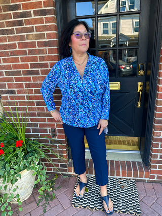 Bangladine by Lulu B Navy Contemporary Capris