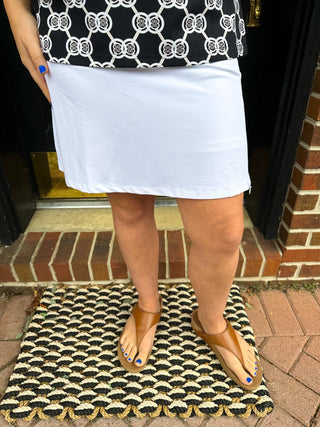 Lulu B White Zip Skort