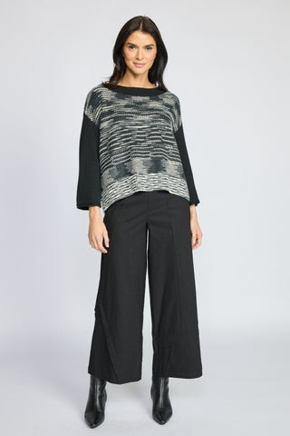 Olivia by Habitat Space Dye Knit Crewneck Sweater Black 6