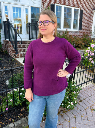 Lulu B Cabernet Chenille Sweater