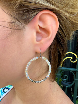 Iridescent Hoop Earrings