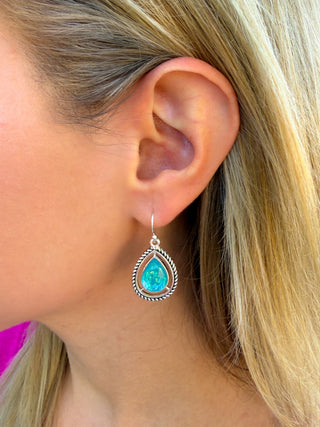 Turquoise and Silver Earrings