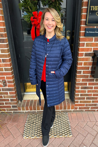 Lulu B Down Puffer Jacket Navy