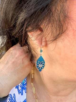 Adajio Blue Flower Earrings