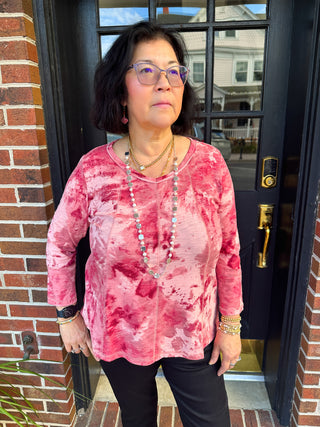 Escape by Habitat Rose Mineral Wash V-neck Tee