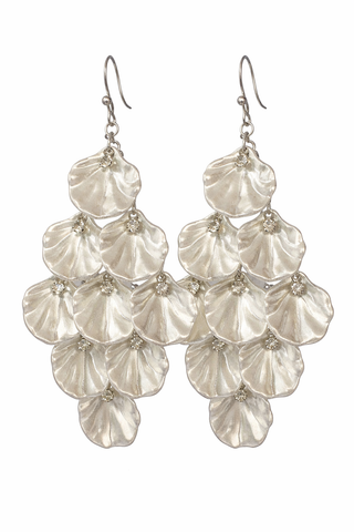 Silver Shell Drop Earrings