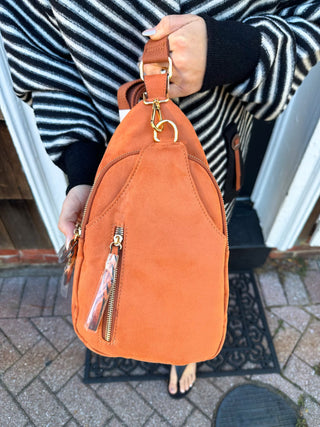 Nikki Dual Compartment Sling Bag - Ginger