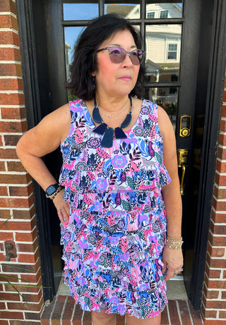 Lulu B Bright Jungle Sleeveless Cha Cha Tank