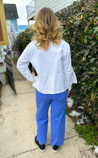 Baja Blue Oceanfront Terry Flooded Pant