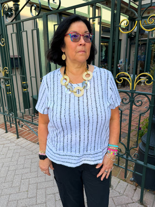 Abalone and Natural Woven Necklace and Earring Set