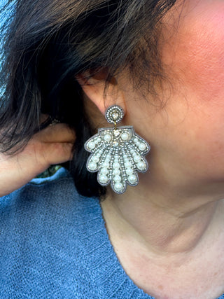 Grey Shell Earrings