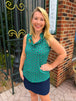 Navy and Emerald Geometric Link 