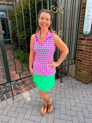 Beachtime by Lulu B Clear Kelly 2-Pocket Skort