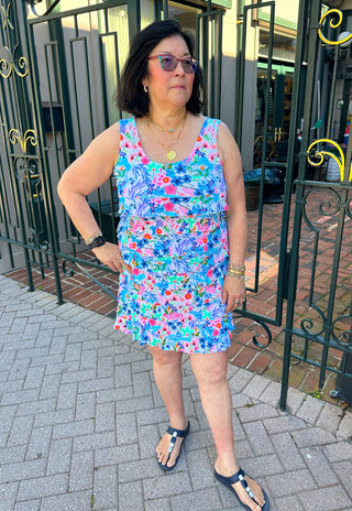 Lulu B Tropical Dragonfly Cha Cha Dress